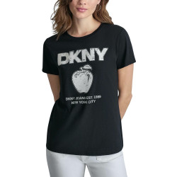 DKNY LOGO TSHIRT DJ6T1796 2L5-BLACK/EGGNOG