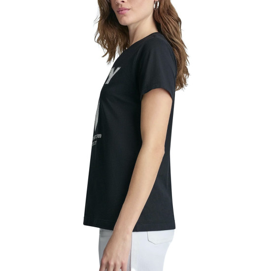 DKNY LOGO TSHIRT DJ6T1796 2L5-BLACK/EGGNOG