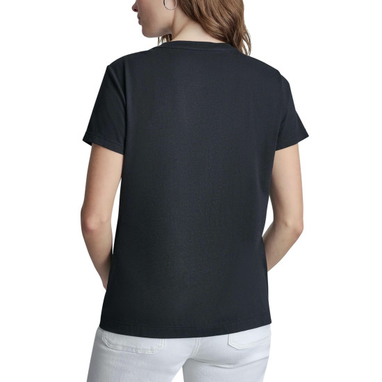 DKNY LOGO TSHIRT DJ6T1796 2L5-BLACK/EGGNOG