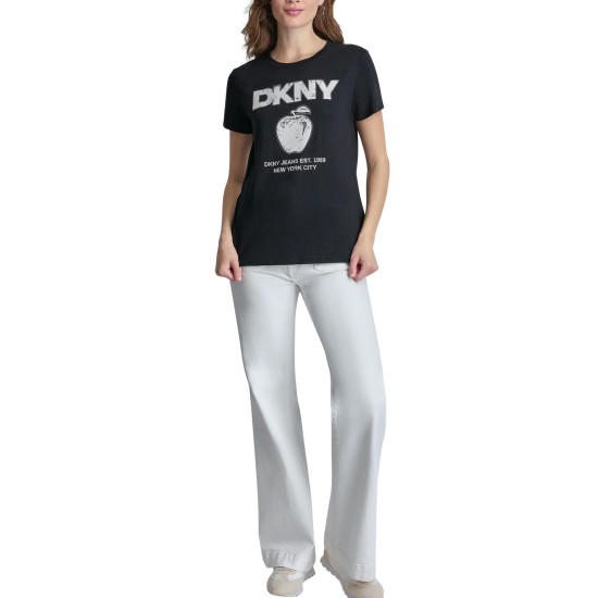 DKNY LOGO TSHIRT DJ6T1796 2L5-BLACK/EGGNOG