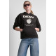 DKNY LOGO HOODIE DJ6T1805 2L5-BLACK/EGGNOG