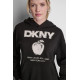 DKNY LOGO HOODIE DJ6T1805 2L5-BLACK/EGGNOG