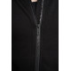 DKNY SIDE STRIPE FULL ZIP JACKET DP6J9632 2L5-BLACK/EGGNOG