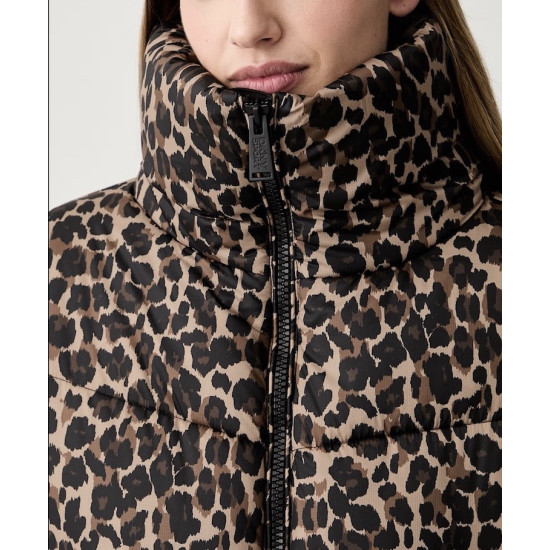 DKNY LOGO PUFFER JACKET DP6J9673 K6N1-LEOPARD CARAMEL