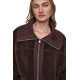 DKNY FUNNEL NECK SHERPA JACKET DP6J9770 QKO-ESPRESSO/ESPRESSO 
