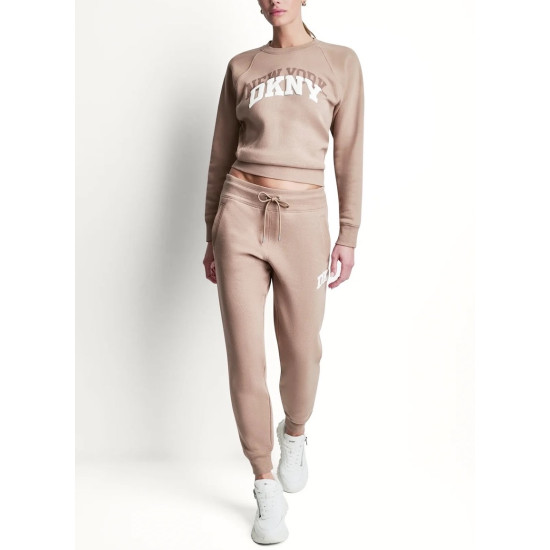 DKNY LOGO TROUSERS DP6P3896 00K7-WOODSMOKE