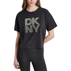 DKNY SHORTSLEEVE TSHIRT DP6T1731 71Y1-BLACK/SILVER GUNMET