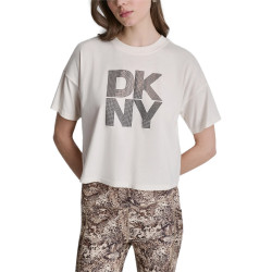 DKNY SHORTSLEEVE TSHIRT DP6T1731 E20M-EGGNOG/BROWN BLACK