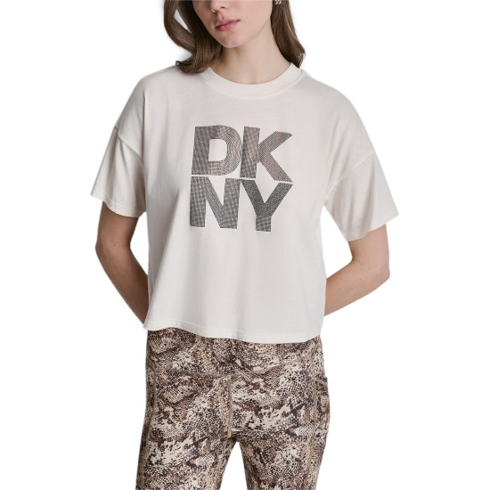 DKNY SHORTSLEEVE TSHIRT DP6T1731 E20M-EGGNOG/BROWN BLACK