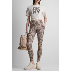 DKNY SHORTSLEEVE TSHIRT DP6T1731 E20M-EGGNOG/BROWN BLACK