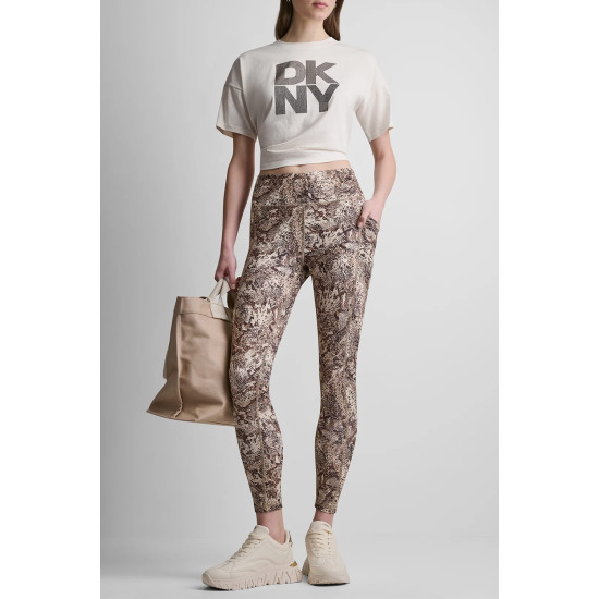 DKNY SHORTSLEEVE TSHIRT DP6T1731 E20M-EGGNOG/BROWN BLACK