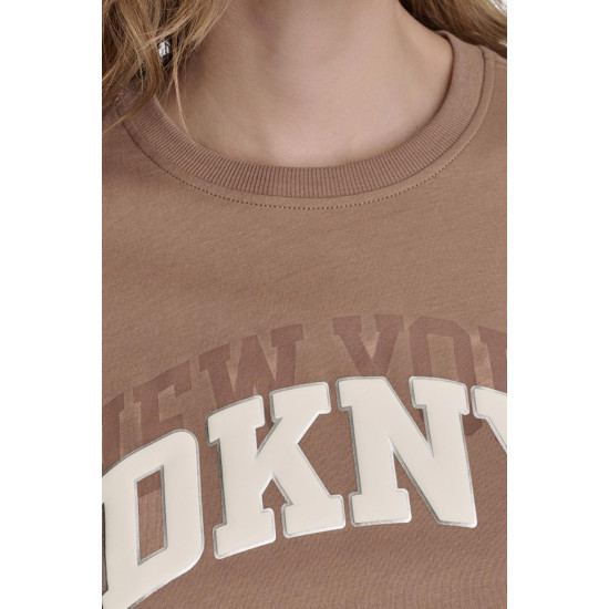 DKNY LOGO TSHIRT DP6T1733 D53-WOODSMOKE 