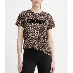 DKNY LOGO TSHIRT DP6T1756 GV0-LEOPARD CARAMEL