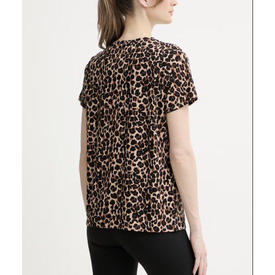 DKNY LOGO TSHIRT DP6T1756 GV0-LEOPARD CARAMEL