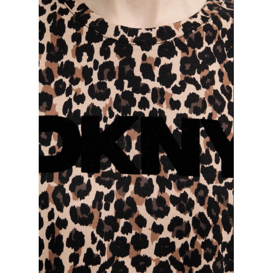 DKNY LOGO TSHIRT DP6T1756 GV0-LEOPARD CARAMEL