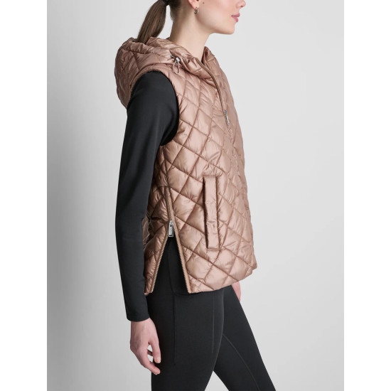DKNY JACKET DP6V3180 GF0-METALLIC WOODSMOKE