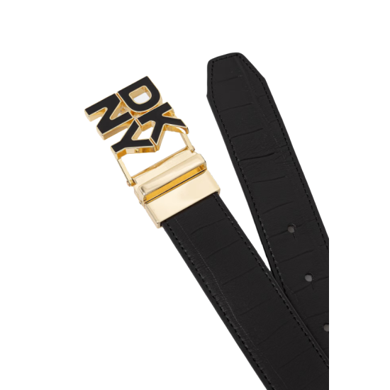 DKNY TWO-FACED BELT R62I5S25 BGD-BLACK/GOLD