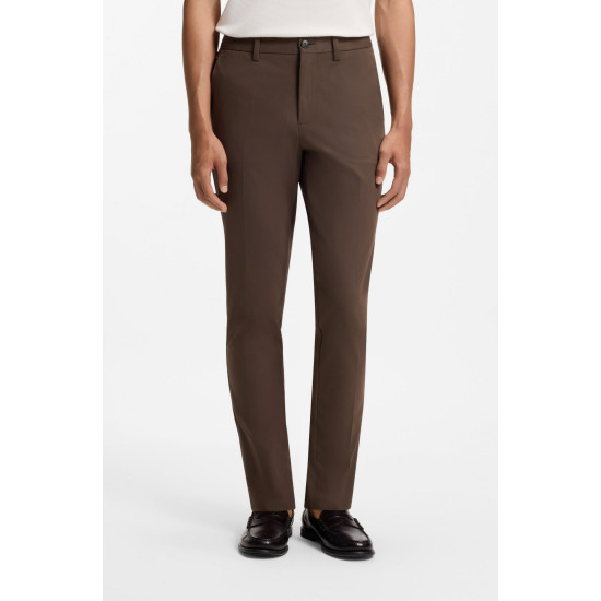 BOSS P-KAITON1-ZIP TROUSERS 50543945 209-DARK BROWN