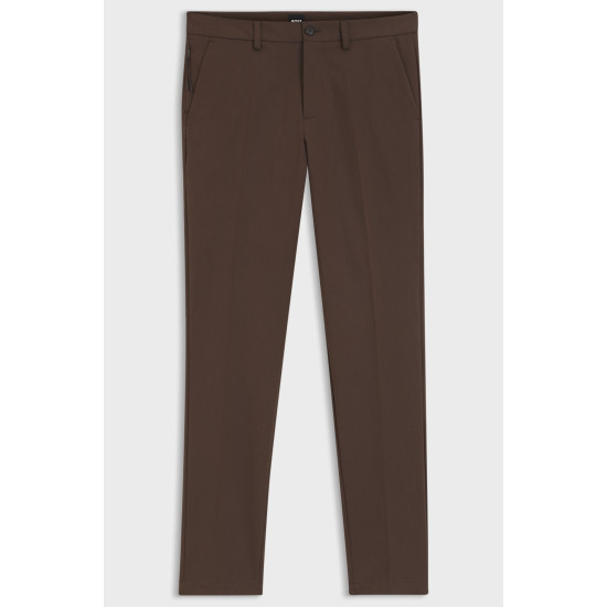 BOSS P-KAITON1-ZIP TROUSERS 50543945 209-DARK BROWN