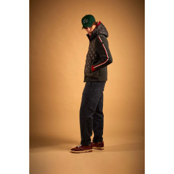 LA MARTINA HYBRID JACKET WITH HOOD IN QUILTED NYLON MBO015 09999-BLACK