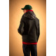 LA MARTINA HYBRID JACKET WITH HOOD IN QUILTED NYLON MBO015 09999-BLACK