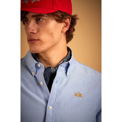 LA MARTINA REGULAR FIT OXFORD SHIRT MDC005 07032-CORNFLOWER BLUE