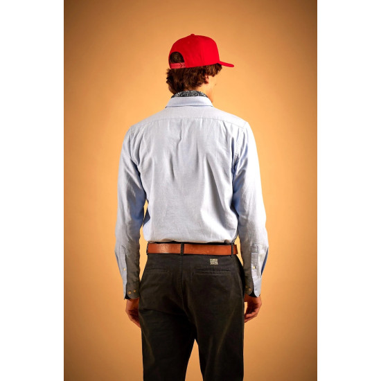 LA MARTINA REGULAR FIT OXFORD SHIRT MDC005 07032-CORNFLOWER BLUE