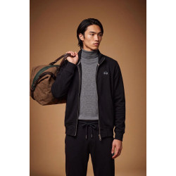 LA MARTINA FULL ZIP SWEATSHIRT IN FRENCH TERRY MDF004 09999-BLACK