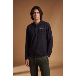 LA MARTINA POLO IN SOFT JERSEY WITH TEAM LOGO MDP008 09999-BLACK