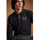 LA MARTINA POLO IN SOFT JERSEY WITH TEAM LOGO MDP008 09999-BLACK