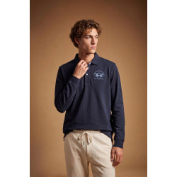 LA MARTINA POLO IN SOFT JERSEY WITH TEAM LOGO MDP008 07207-NAVY