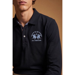 LA MARTINA POLO IN SOFT JERSEY WITH TEAM LOGO MDP008 07207-NAVY
