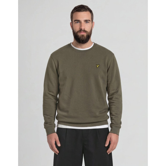 LYLE & SCOTT CREW NECK SWEATSHIRT ML424VOGT X569-KHAKI ASH