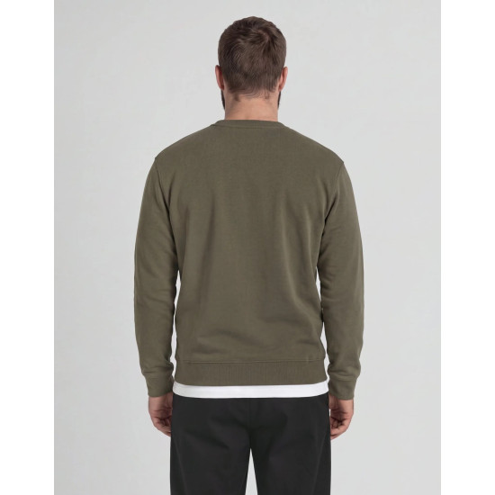 LYLE & SCOTT CREW NECK SWEATSHIRT ML424VOGT X569-KHAKI ASH