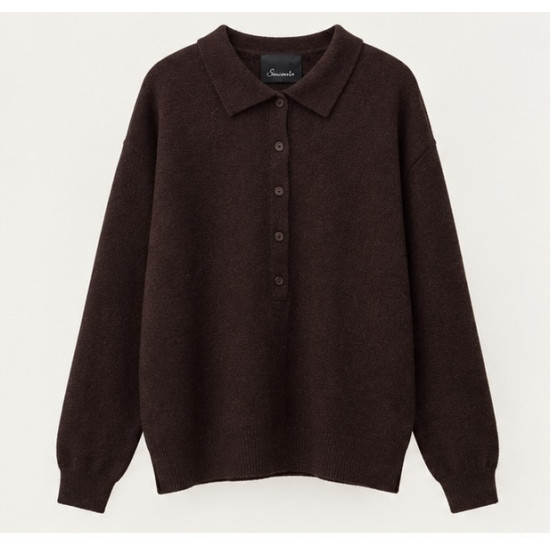SOUVENIR SWEATER B40D0211-AW26 DARK BROWN 
