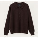 SOUVENIR SWEATER B40D0211-AW26 DARK BROWN 