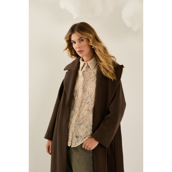 SOUVENIR COAT W40S0311-AW26 CHOCOLATE