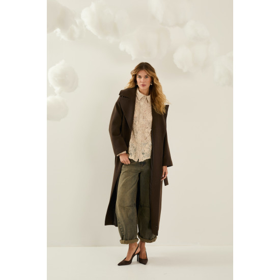 SOUVENIR COAT W40S0311-AW26 CHOCOLATE