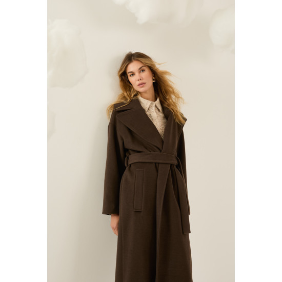 SOUVENIR COAT W40S0311-AW26 CHOCOLATE