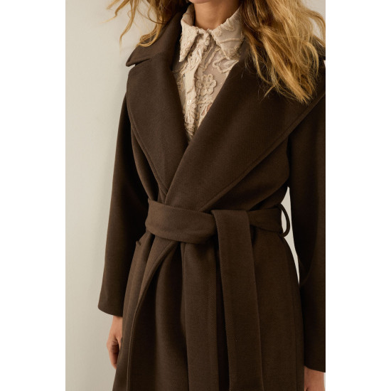 SOUVENIR COAT W40S0311-AW26 CHOCOLATE