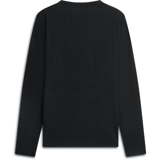 TOMMY HILFIGER STRETCH SLIM FIT LONG SLEEVE TEE MW0MW10804 BDS-BLACK