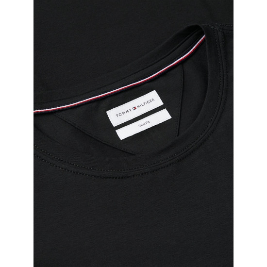 TOMMY HILFIGER STRETCH SLIM FIT LONG SLEEVE TEE MW0MW10804 BDS-BLACK