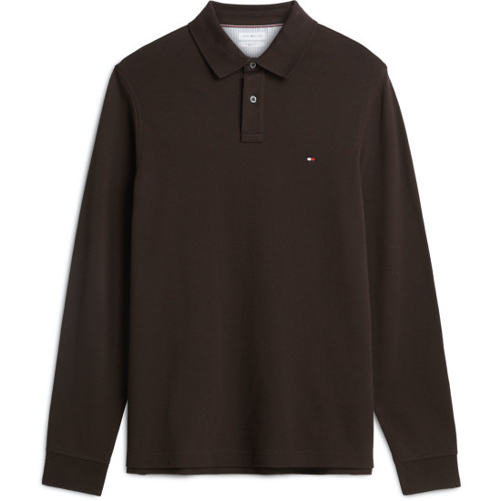 TOMMY HILFIGER 1985 REGULAR LS POLO MW0MW20183 HJT-CHOCOLATE