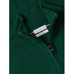 TOMMY HILFIGER PIMA ORG CTN CASHMERE ZIP MOCK MW0MW28049 MQ7