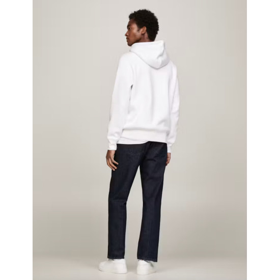 TOMMY HILFIGER SCRIPT LOGO HOODIE MW0MW33631 YBR-WHITE