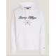 TOMMY HILFIGER SCRIPT LOGO HOODIE MW0MW33631 YBR-WHITE