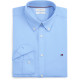 TOMMY HILFIGER FLEX FLANNEL SOLID RF SHIRT MW0MW40469 C1Z-VESSEL BLUE