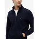 TOMMY HILFIGER ESSENTIAL TERRY 1/4 ZIP MW0MW43115 DW5-NAVY BLUE