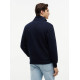 TOMMY HILFIGER ESSENTIAL TERRY 1/4 ZIP MW0MW43115 DW5-NAVY BLUE