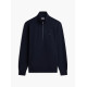 TOMMY HILFIGER ESSENTIAL TERRY 1/4 ZIP MW0MW43115 DW5-NAVY BLUE